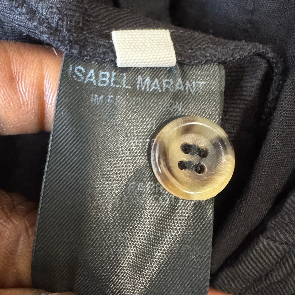 Isabel Marant Black Cropped Wide-Leg Pants - Picture 6 of 14